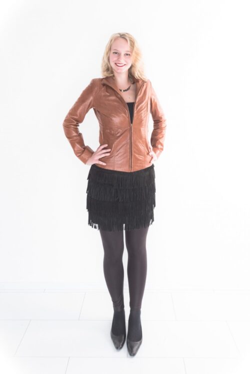 Damen Lederjacke (kurz)